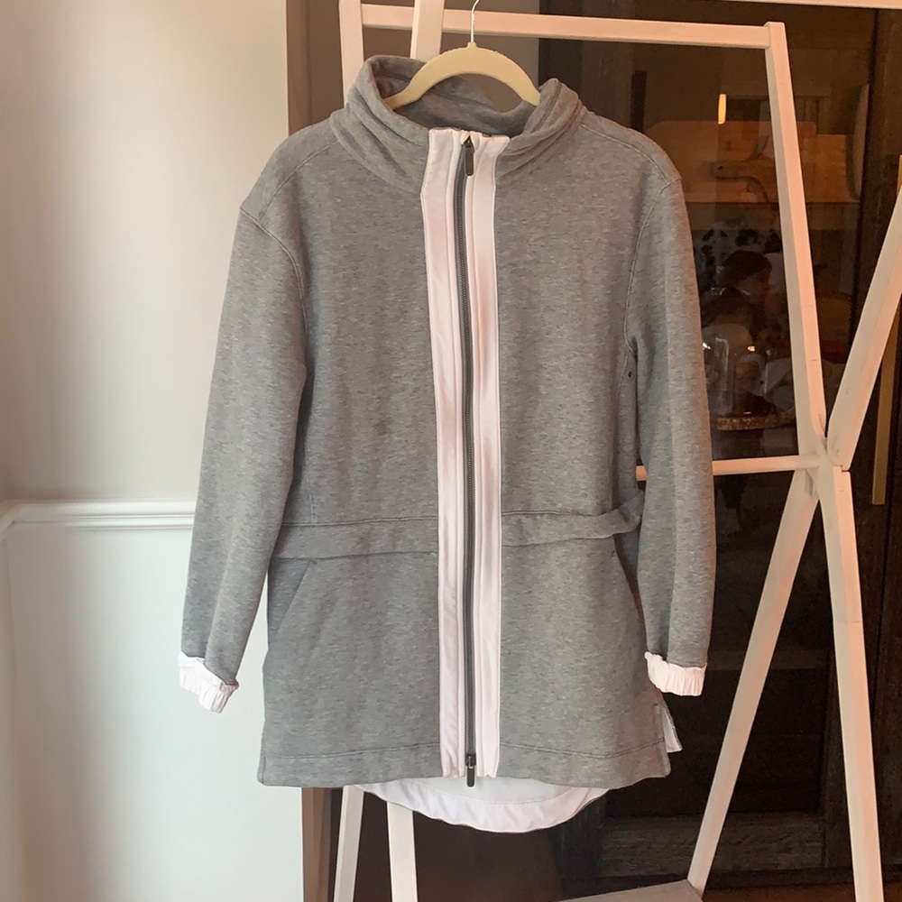 Grey zip up jacket